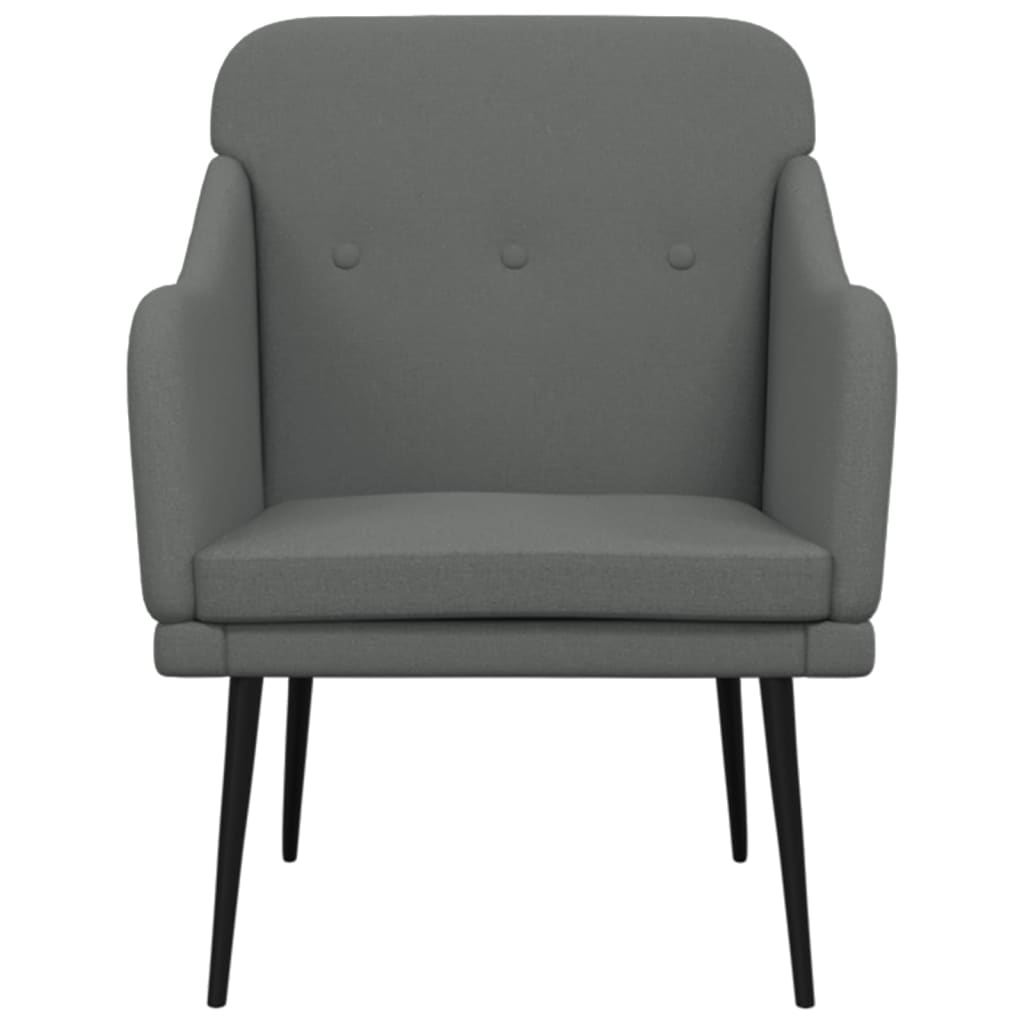 Fauteuil 63x76x80 cm stof lichtgrijs