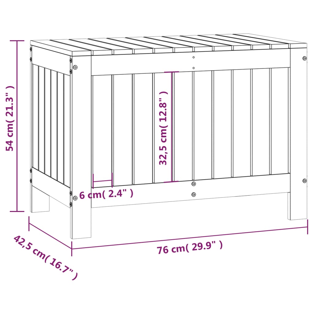 Tuinbox 115x49x60 cm massief