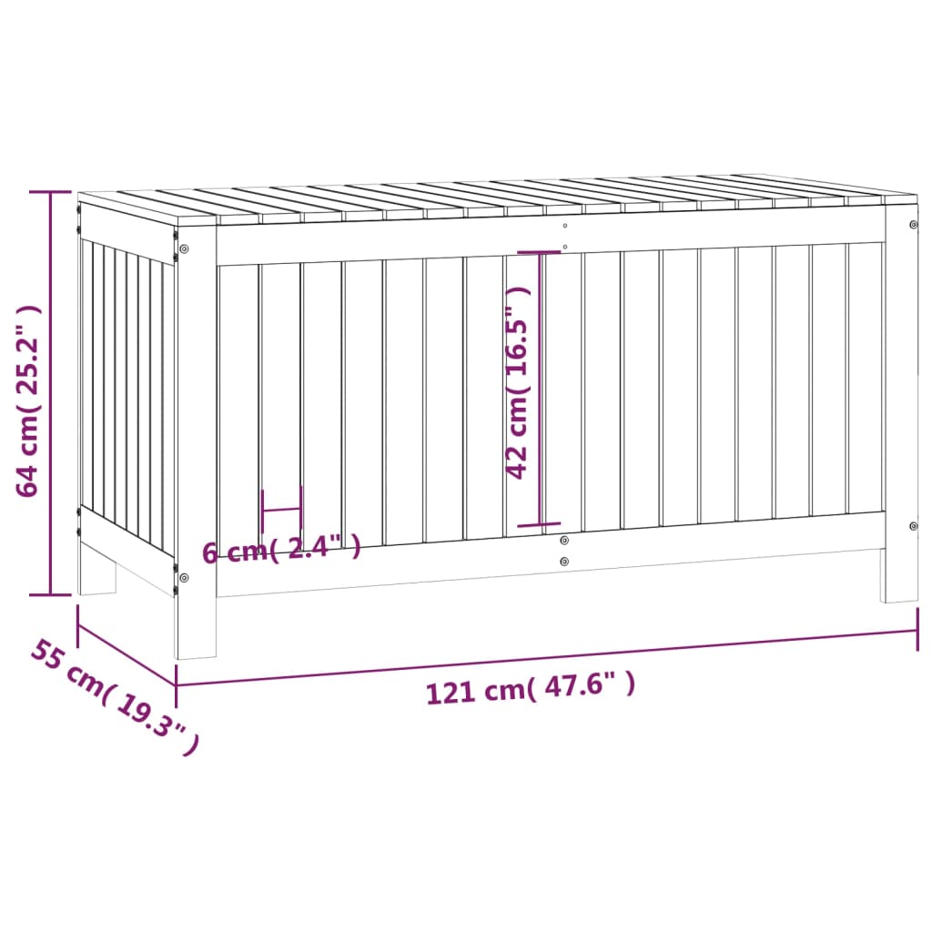 Bac de jardin 115x49x60 cm massif