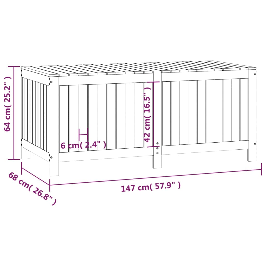 Bac de jardin 115x49x60 cm massif