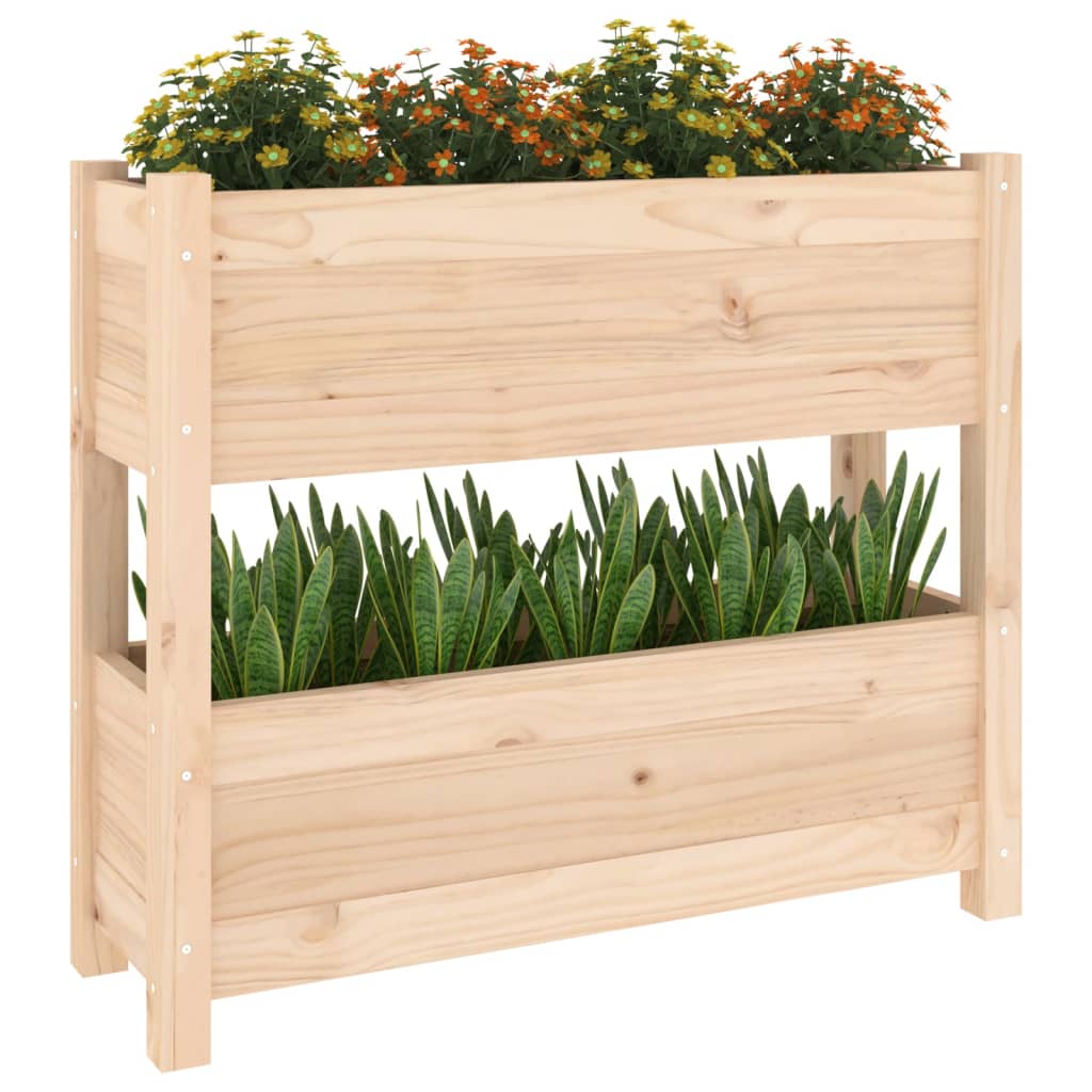 Jardinière 77x25x66 cm en bois de pin massif