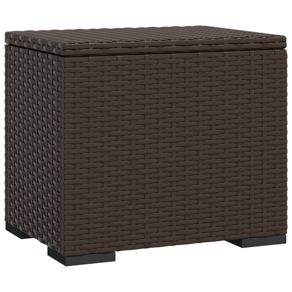 Hocker met kussen 40x30x40 cm poly rattan