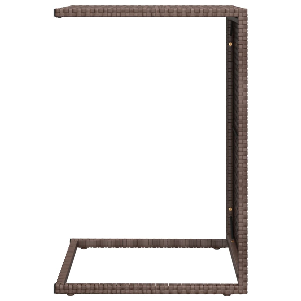 Bijzettafel C-vormig 40x35x60 cm poly rattan