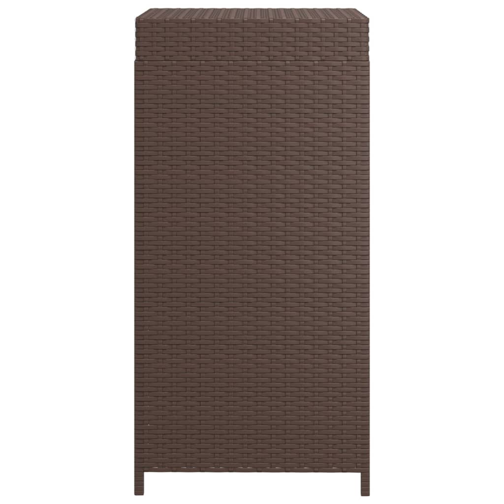 Afvalbak 40x40x80 cm poly rattan zwart