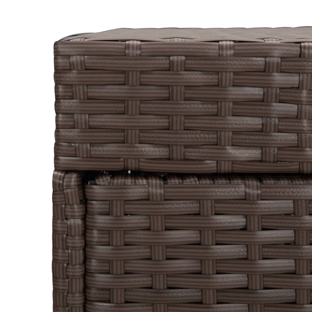 Afvalbak 40x40x80 cm poly rattan zwart