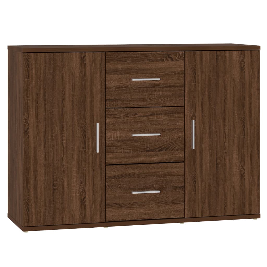 Dressoir 91x29,5x65 cm bewerkt hout eikenkleurig