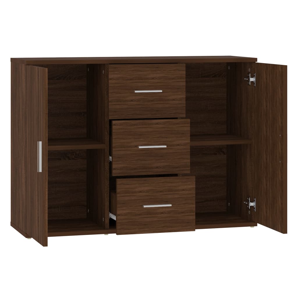 Dressoir 91x29,5x65 cm bewerkt hout eikenkleurig