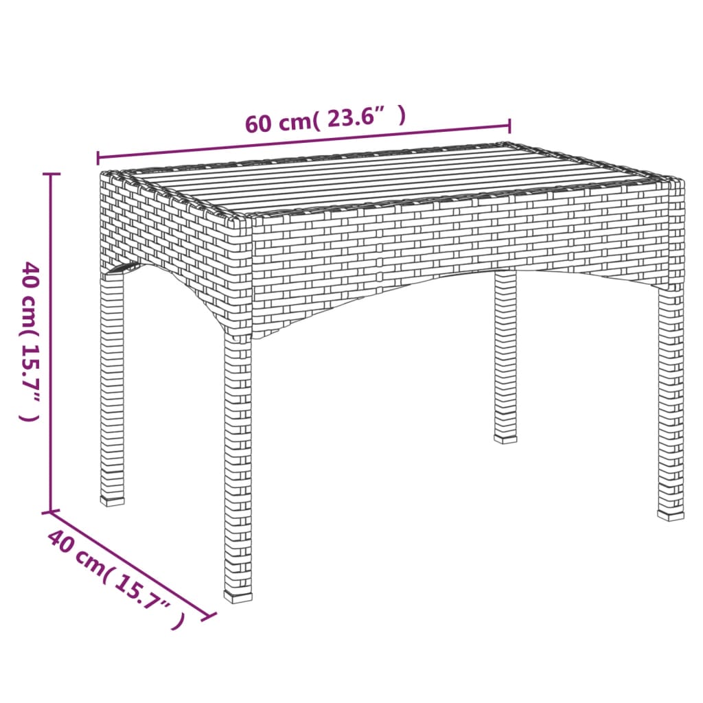 3-delige Loungeset met kussens poly rattan