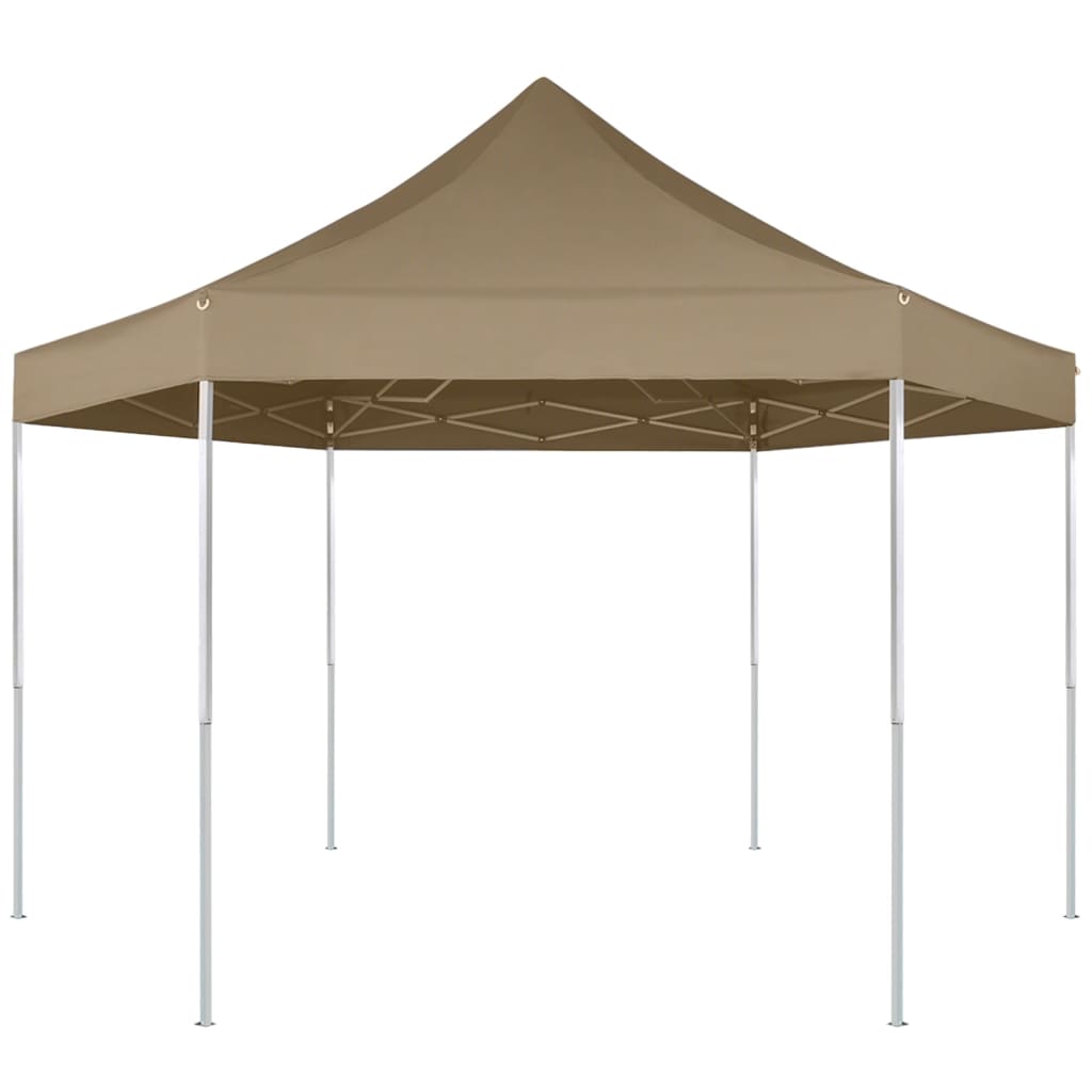 Partytent pop-up zeshoekig inklapbaar 3,6x3,1 m