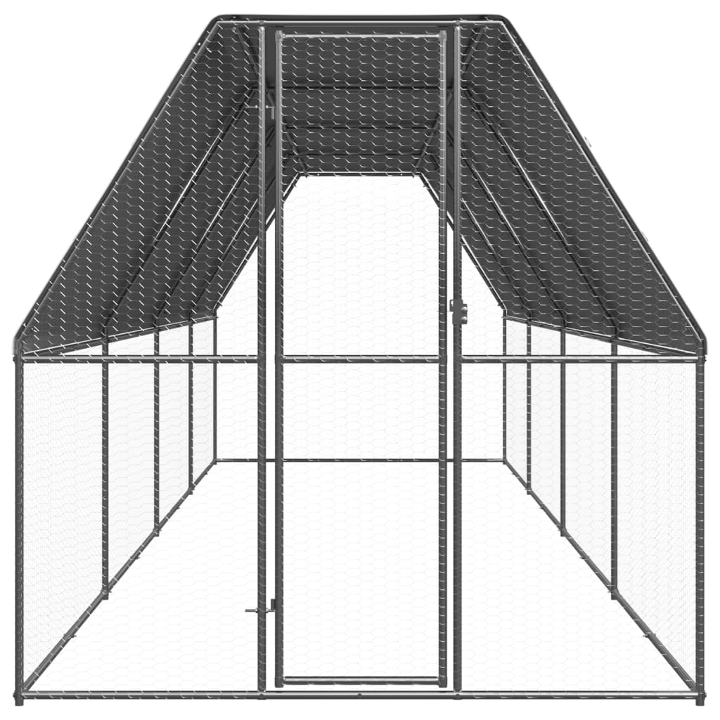 Buitenhok voor kippen 3x4x2 m gegalvaniseerd staal