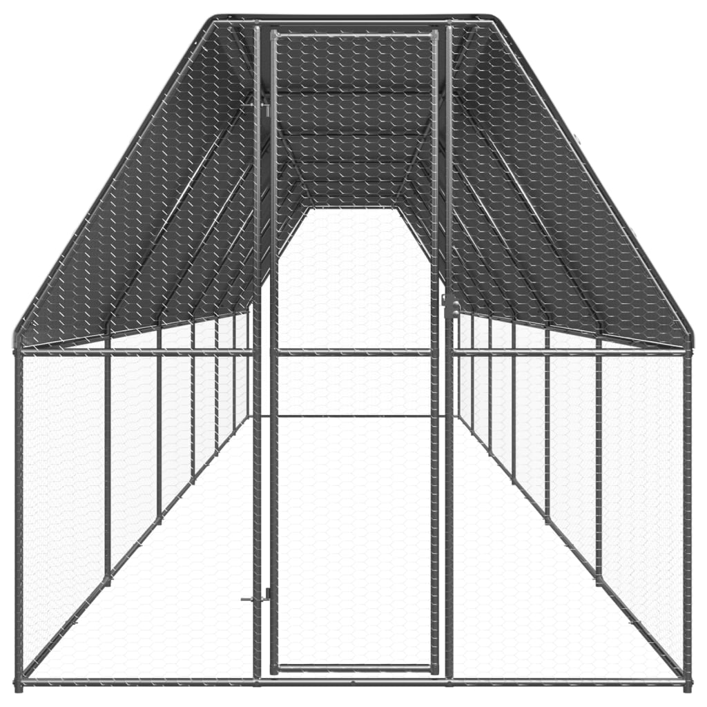 Buitenhok voor kippen 3x4x2 m gegalvaniseerd staal