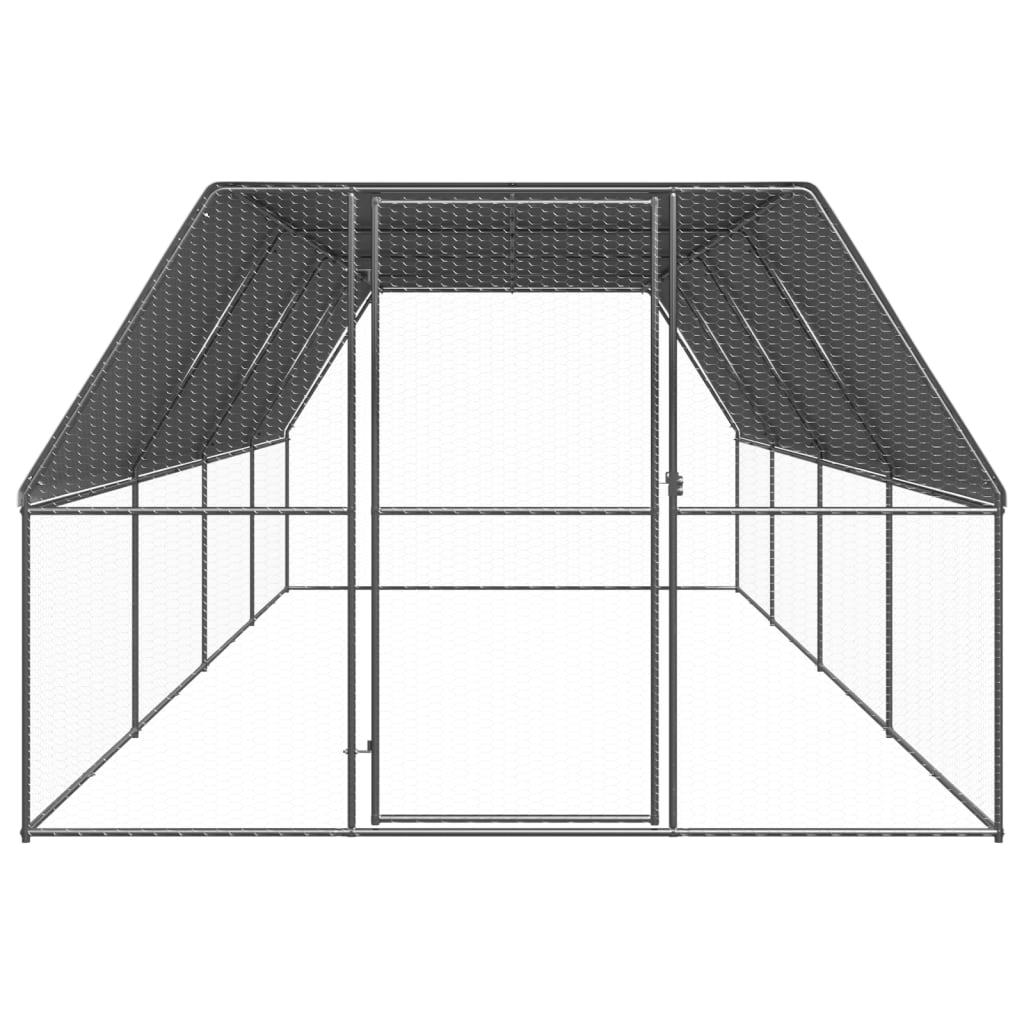 Buitenhok voor kippen 3x4x2 m gegalvaniseerd staal