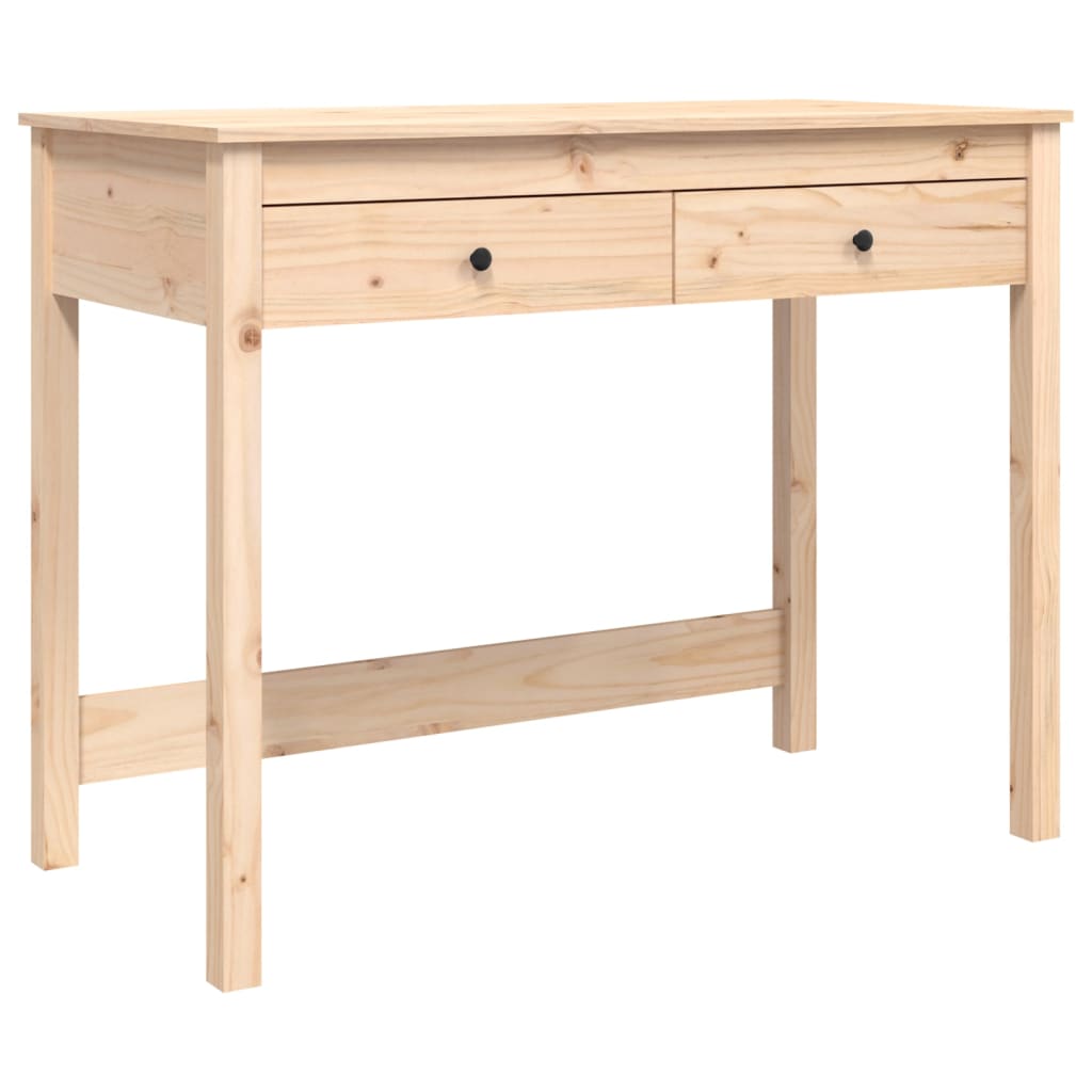 Bureau met lades 100x50x78 cm massief grenenhout