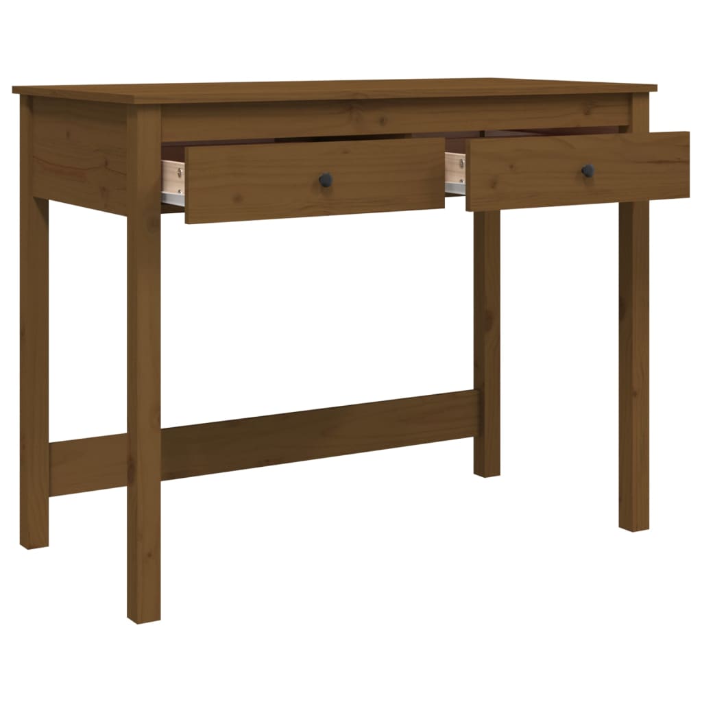 Bureau met lades 100x50x78 cm massief grenenhout