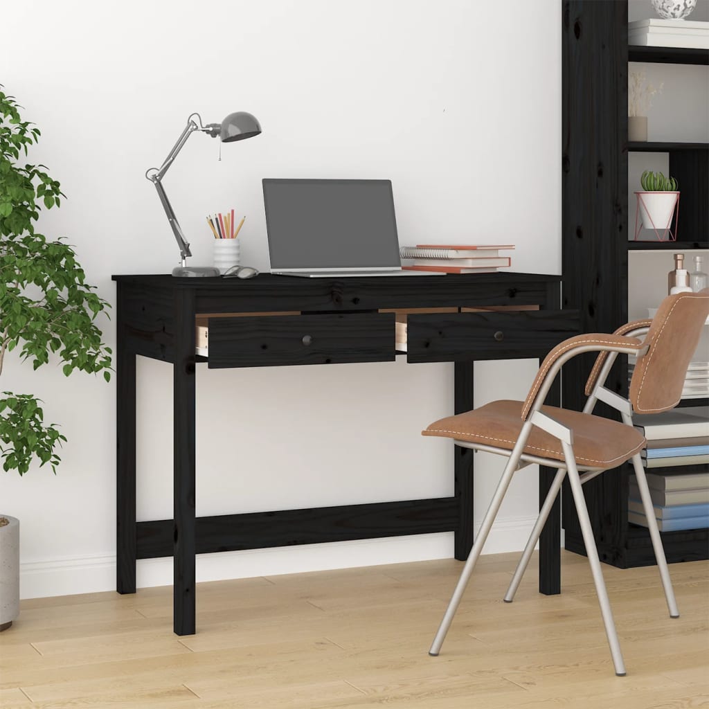 Bureau met lades 100x50x78 cm massief grenenhout