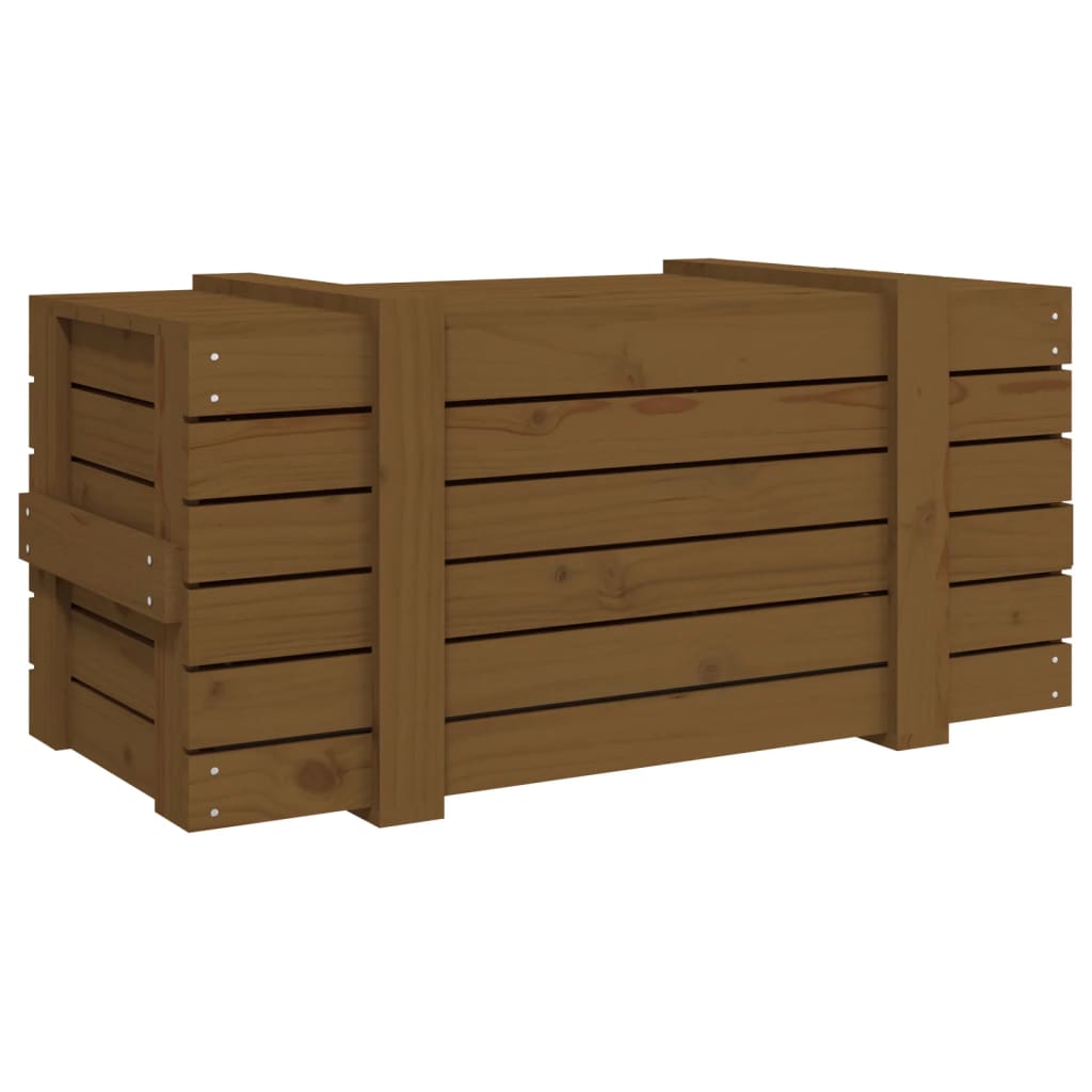 Opbergbox 58x40,5x42 cm massief grenenhout