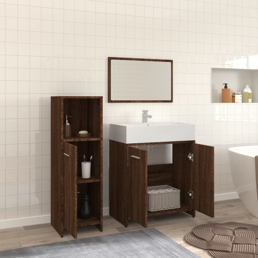 Ensemble de meubles de salle de bain 3 pièces en bois