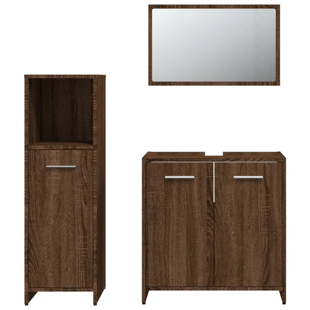 Ensemble de meubles de salle de bain 3 pièces en bois