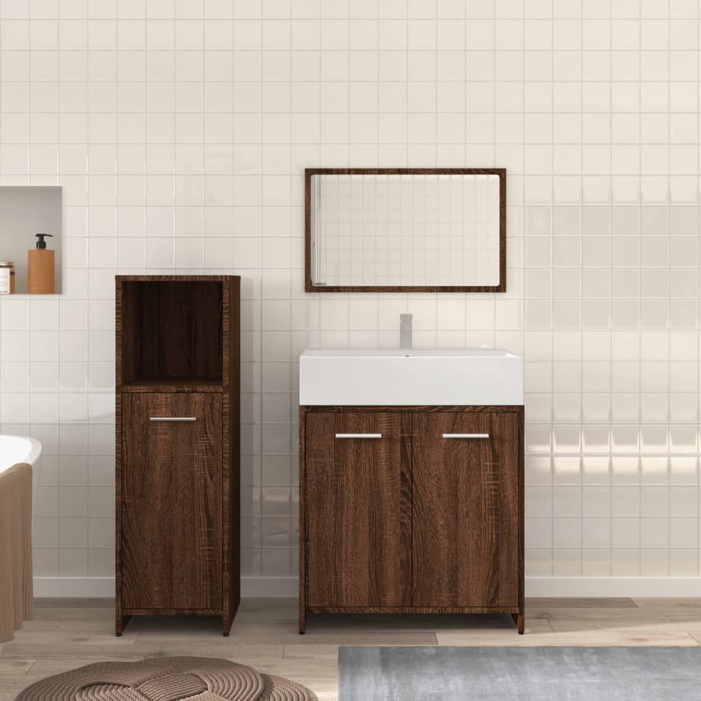 Ensemble de meubles de salle de bain 3 pièces en bois