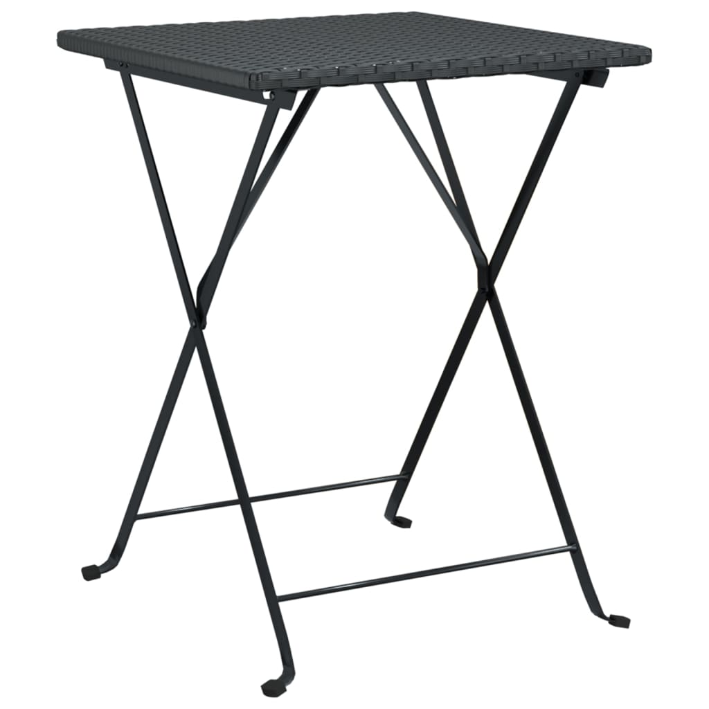 Table bistro pliante 55x54x71 cm poly rotin