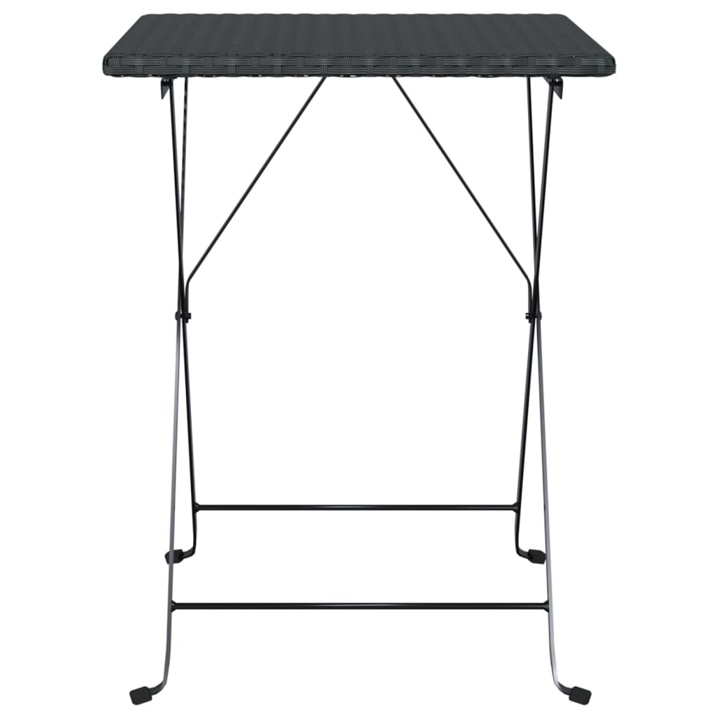 Table bistro pliante 55x54x71 cm poly rotin