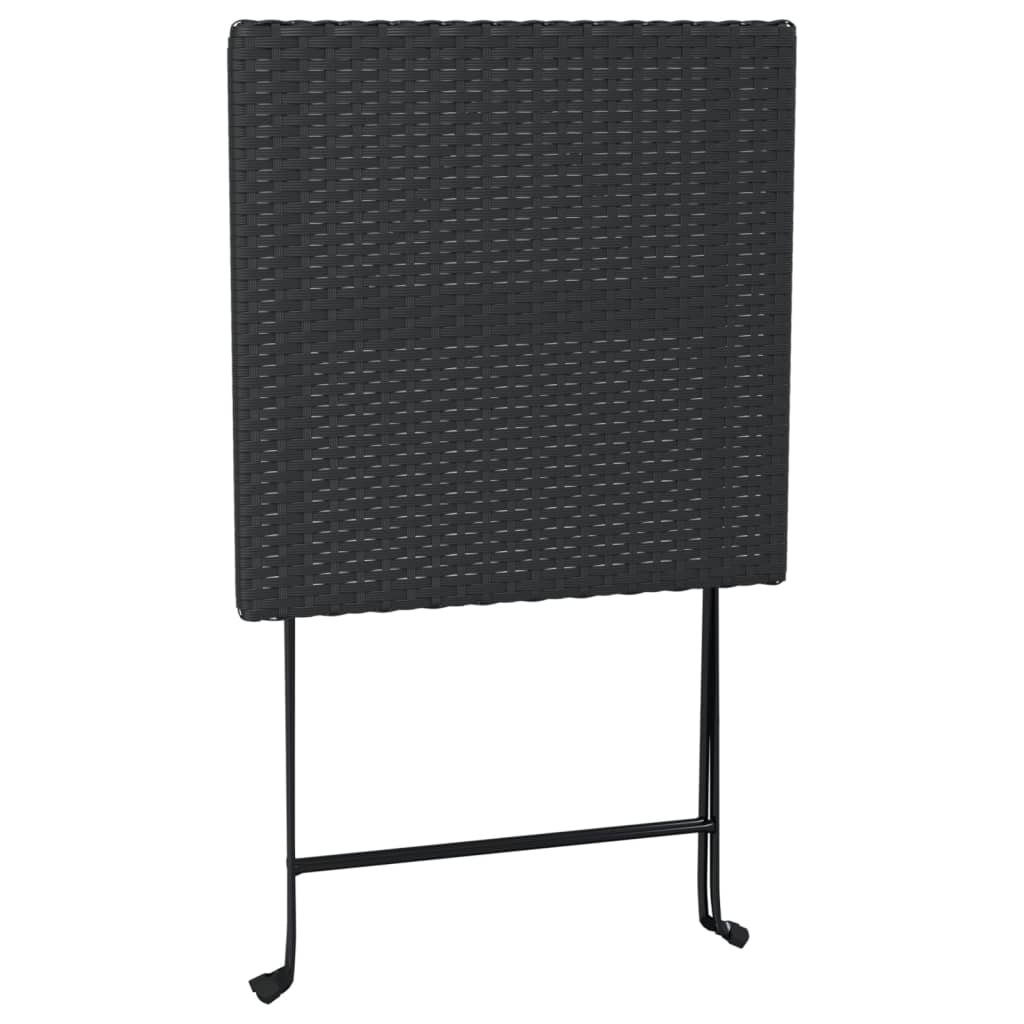 Table bistro pliante 55x54x71 cm poly rotin