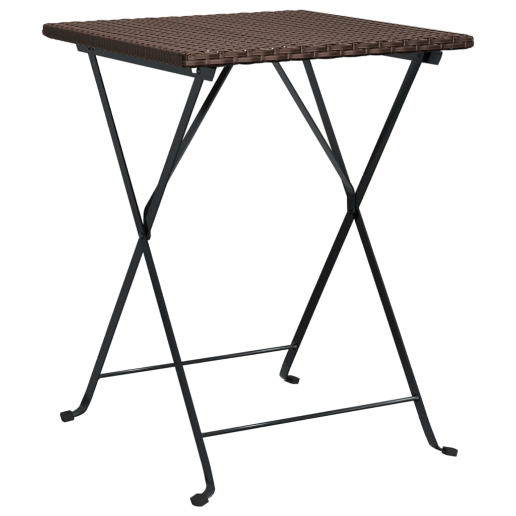 Table bistro pliante 55x54x71 cm poly rotin