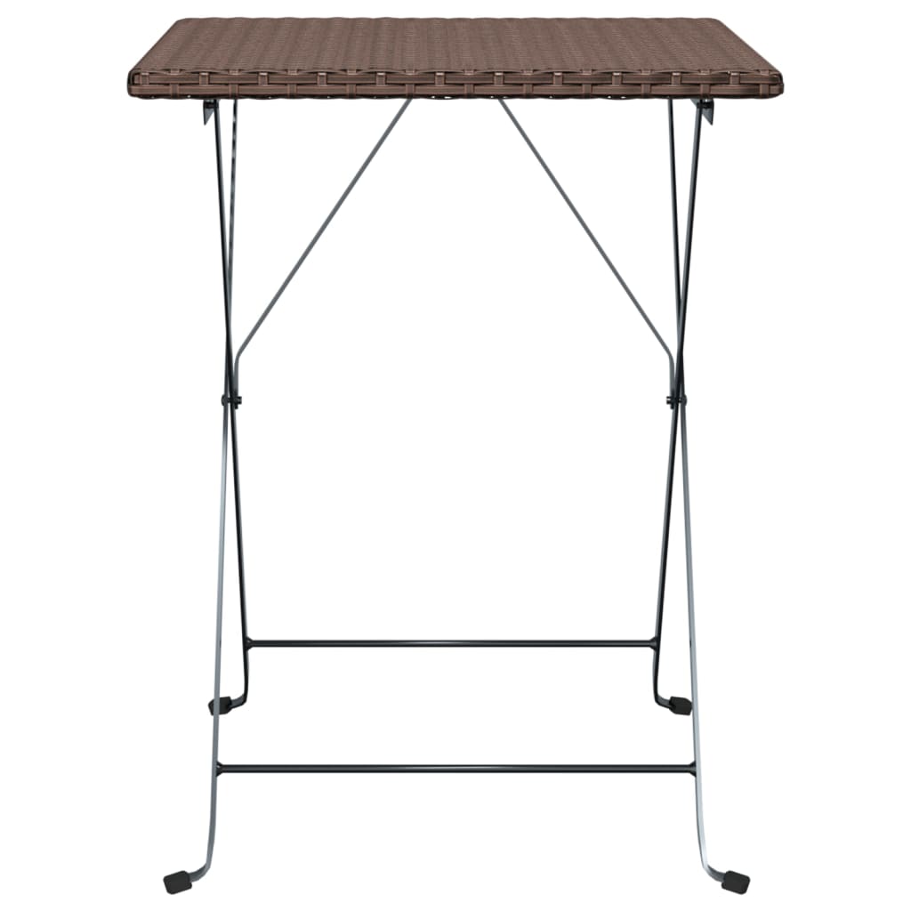 Table bistro pliante 55x54x71 cm poly rotin