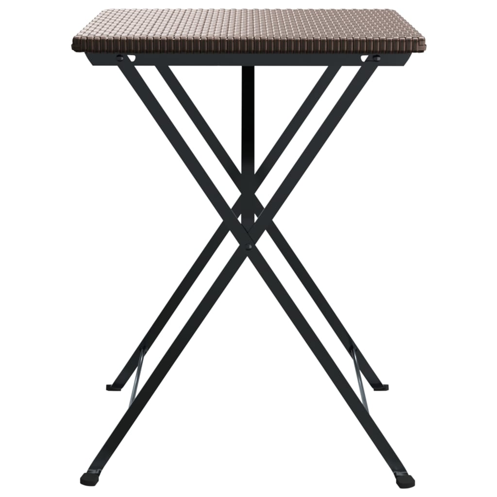 Table bistro pliante 55x54x71 cm poly rotin