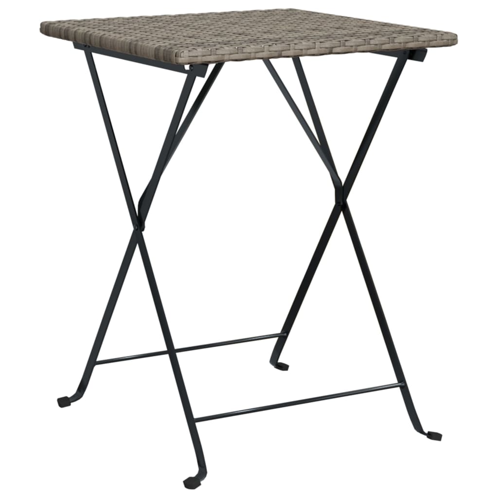 Table bistro pliante 55x54x71 cm poly rotin