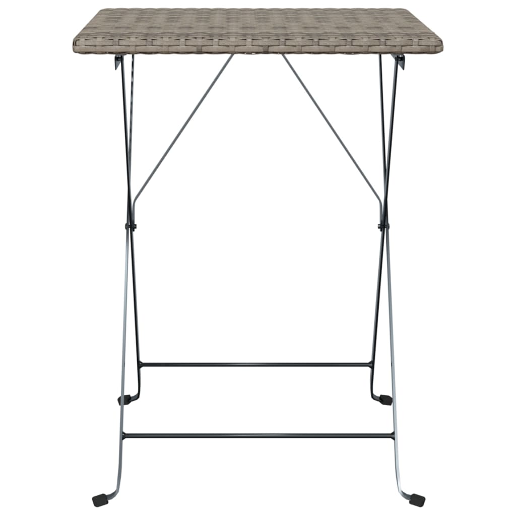 Table bistro pliante 55x54x71 cm poly rotin