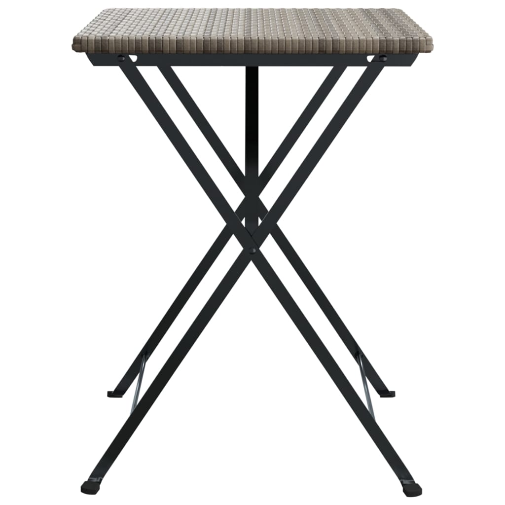 Table bistro pliante 55x54x71 cm poly rotin