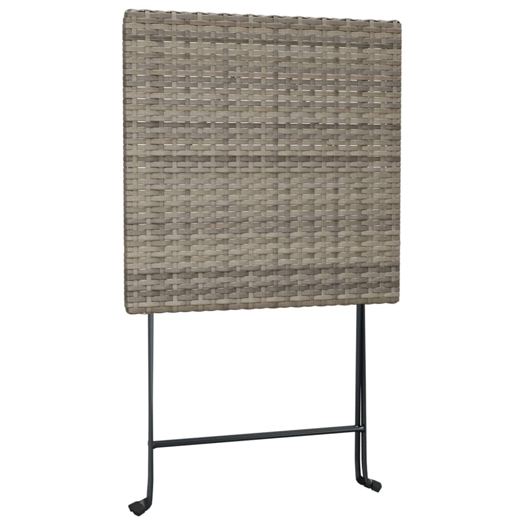 Table bistro pliante 55x54x71 cm poly rotin