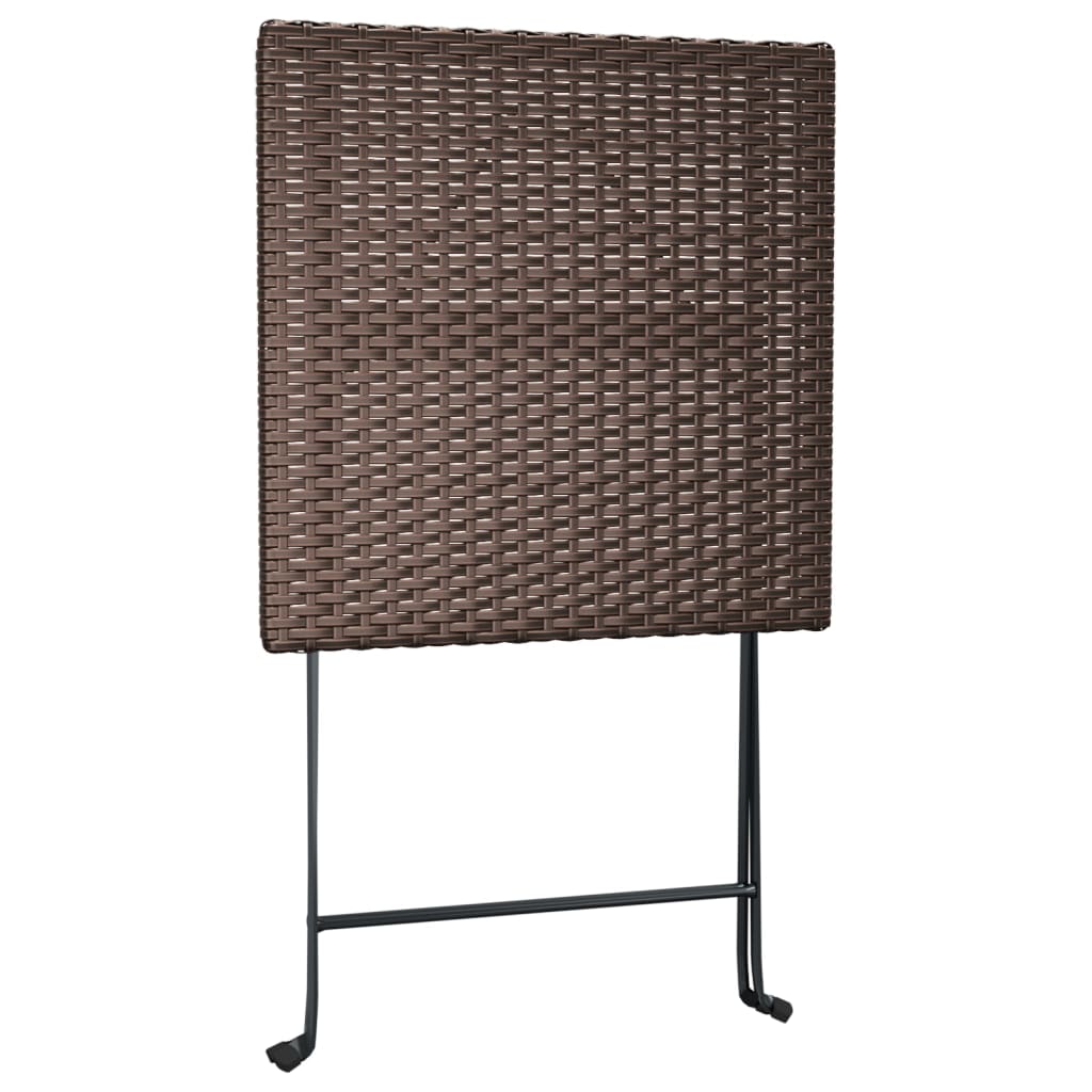 Bistroset inklapbaar 3 st poly rattan