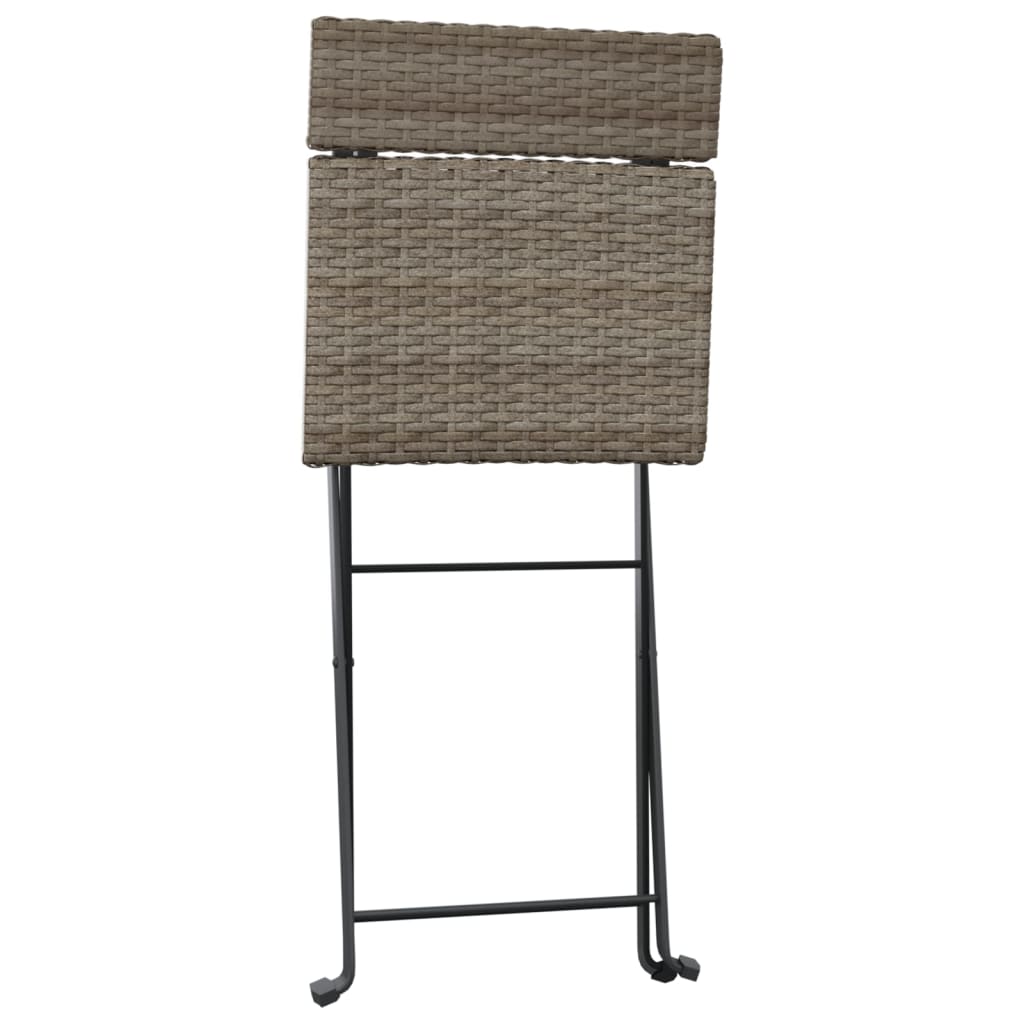 Bistroset inklapbaar 3 st poly rattan