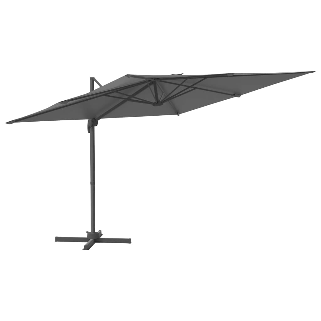 Zweefparasol met LED-verlichting 400x300 cm terracottakleurig