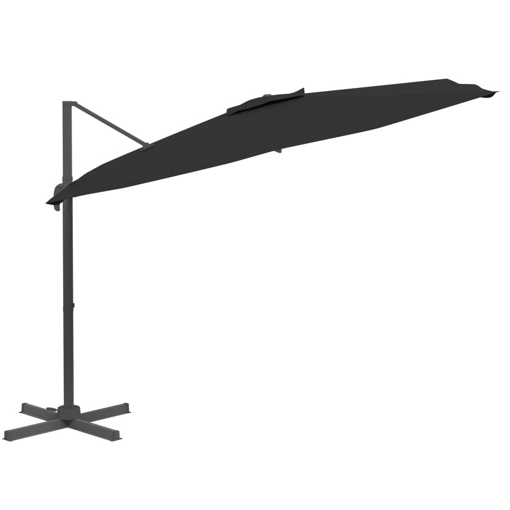 Zweefparasol met LED-verlichting 400x300 cm terracottakleurig