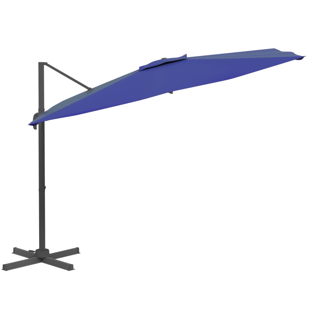 Zweefparasol met LED-verlichting 400x300 cm terracottakleurig