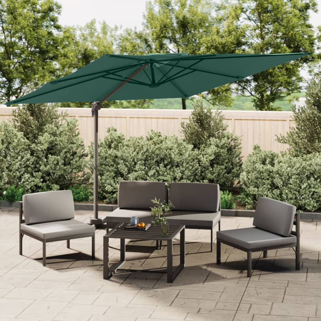 Zweefparasol met dubbel dak 300x300 cm zandwit