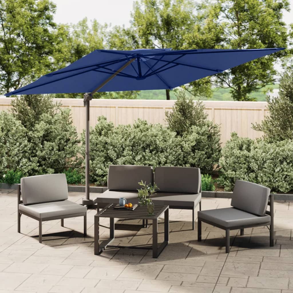 Zweefparasol met dubbel dak 300x300 cm zandwit