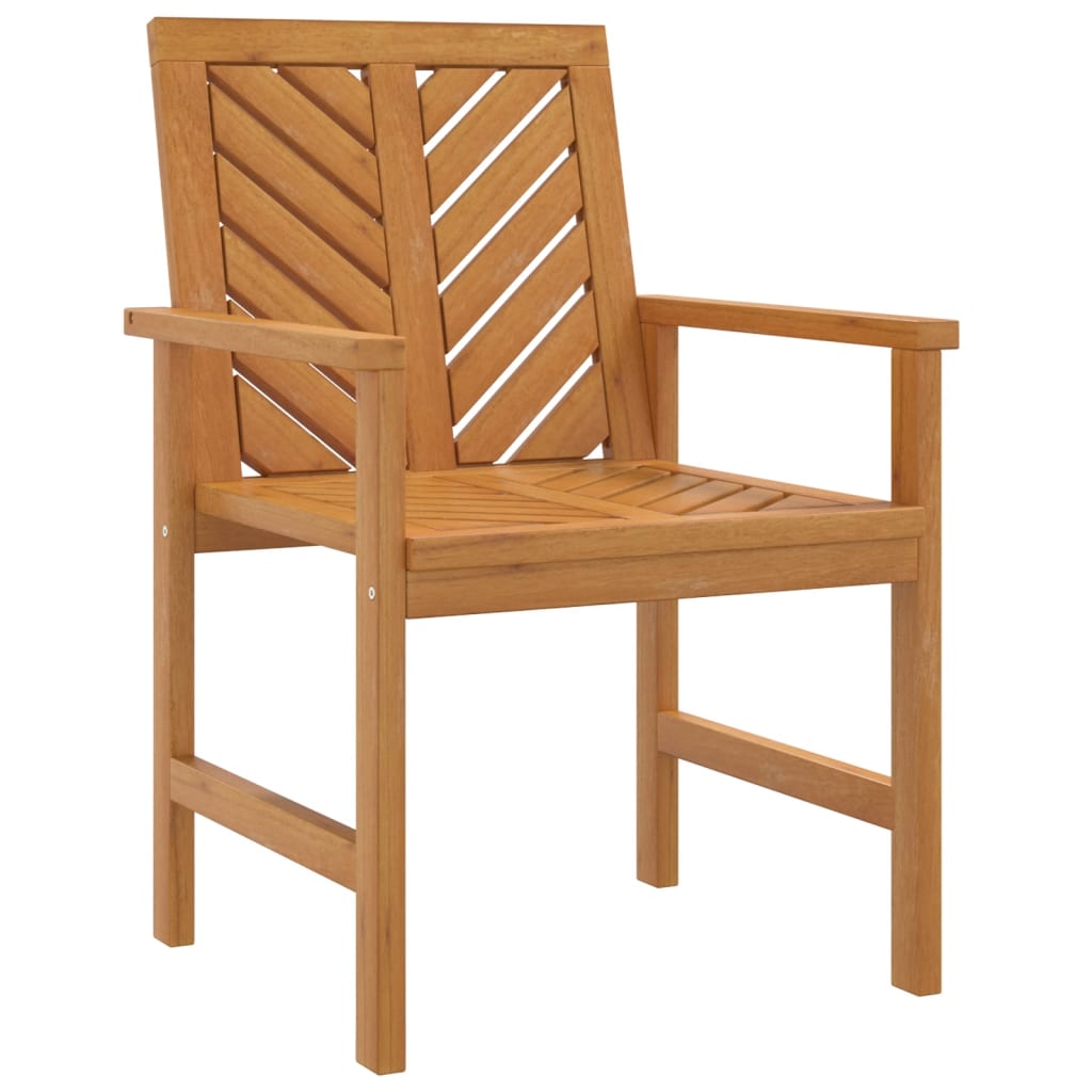 Chaises de jardin 3 pcs en bois d'acacia massif