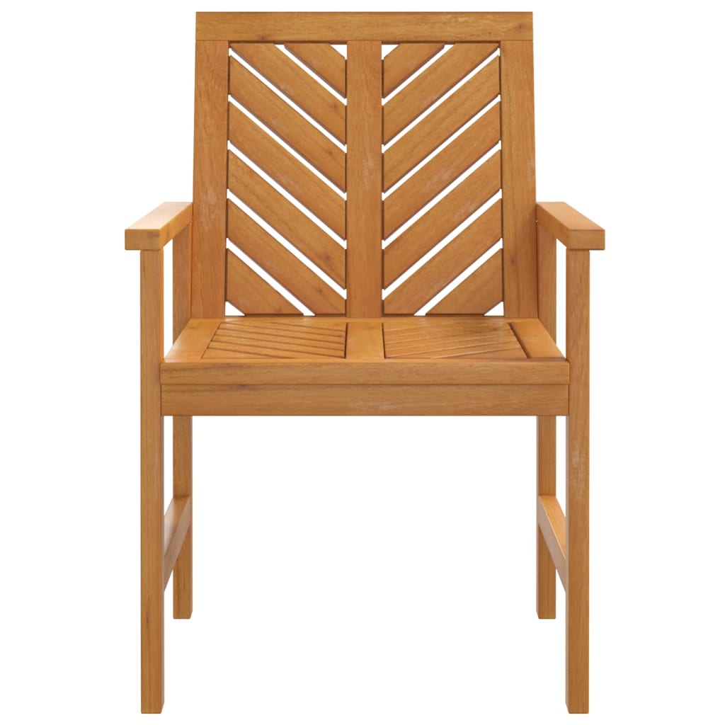 Chaises de jardin 3 pcs en bois d'acacia massif