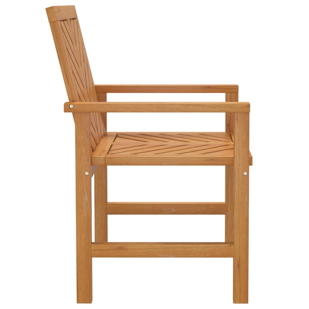 Chaises de jardin 3 pcs en bois d'acacia massif