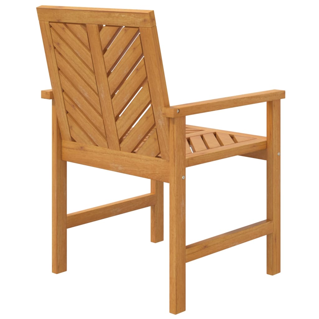 Chaises de jardin 3 pcs en bois d'acacia massif