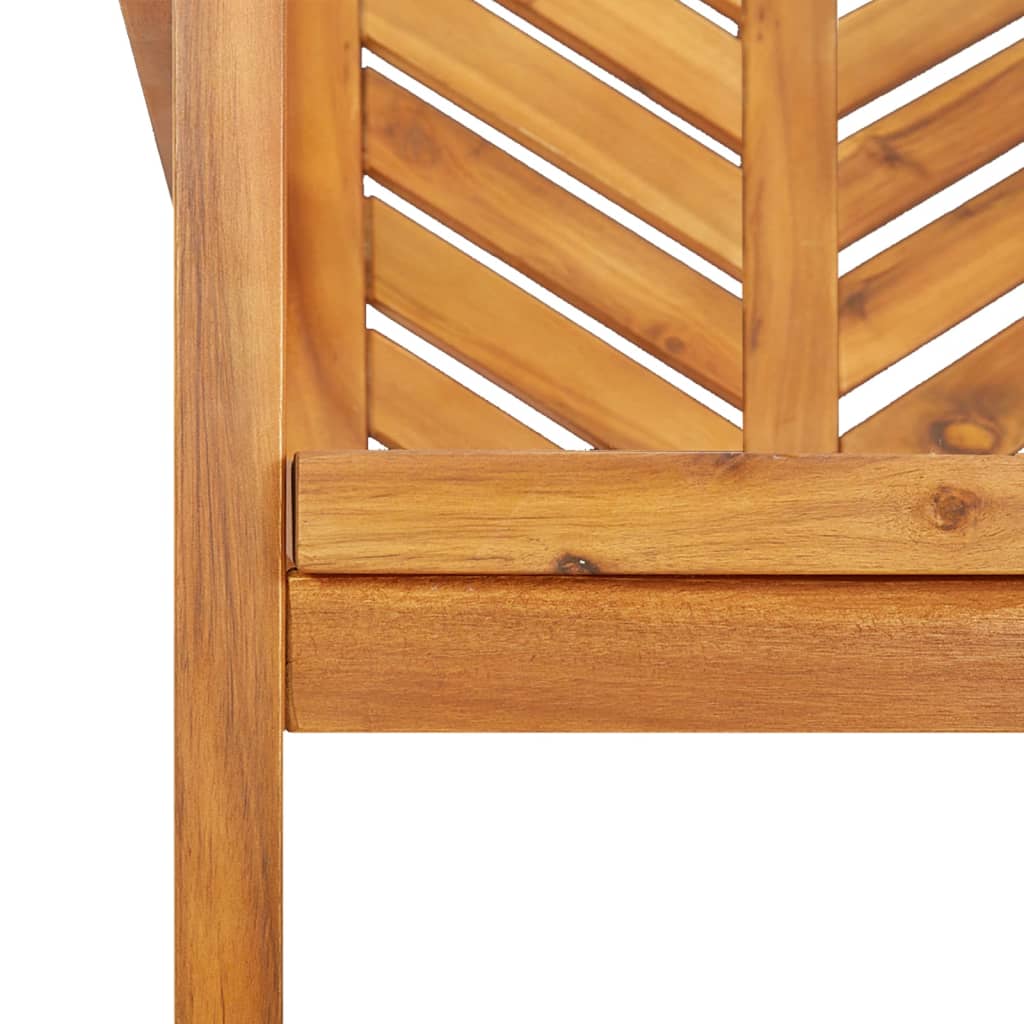 Chaises de jardin 3 pcs en bois d'acacia massif