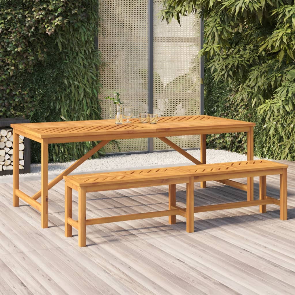 Banc de jardin 150 cm en bois d'acacia massif