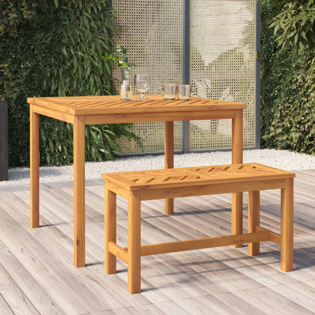 Table de jardin 90x90x74 cm en bois d'acacia massif