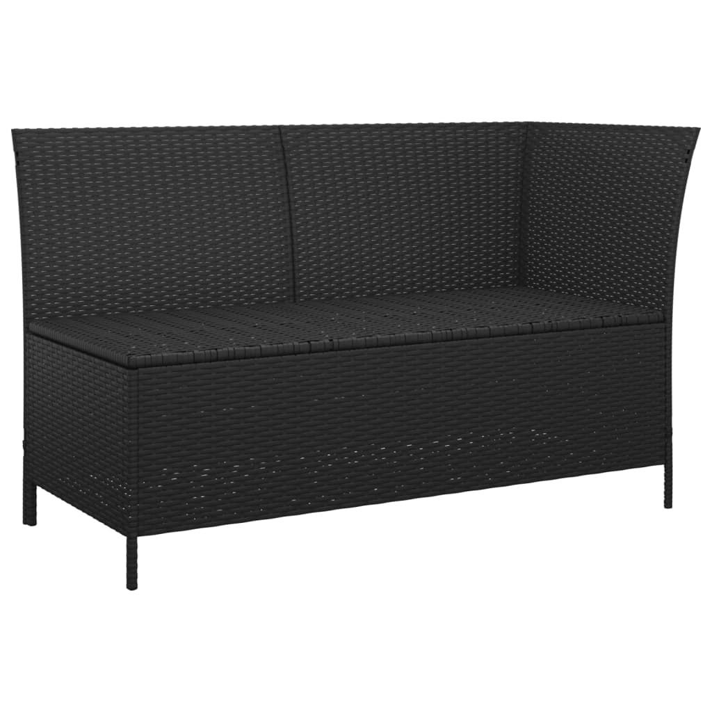 3-delige Loungeset met kussens poly rattan