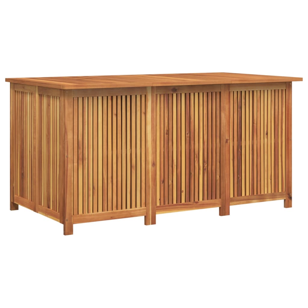 Coffre de jardin 150x80x75 cm en bois d'acacia massif