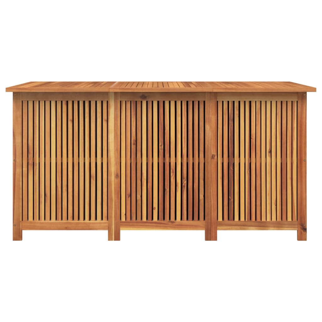 Coffre de jardin 150x80x75 cm en bois d'acacia massif